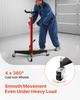 Hydraulic Transmission Jack, 1100 Lbs / 0.5 Ton Lifting Capacity Telescoping Transmission Jack with Foot Pedal, 360° Swivel Wheel, 112-187 Cm High