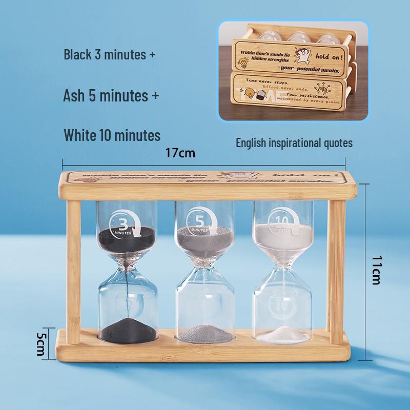 Bamboo & Wood Durable Hourglass Timer - Creative Design for High-End Decor