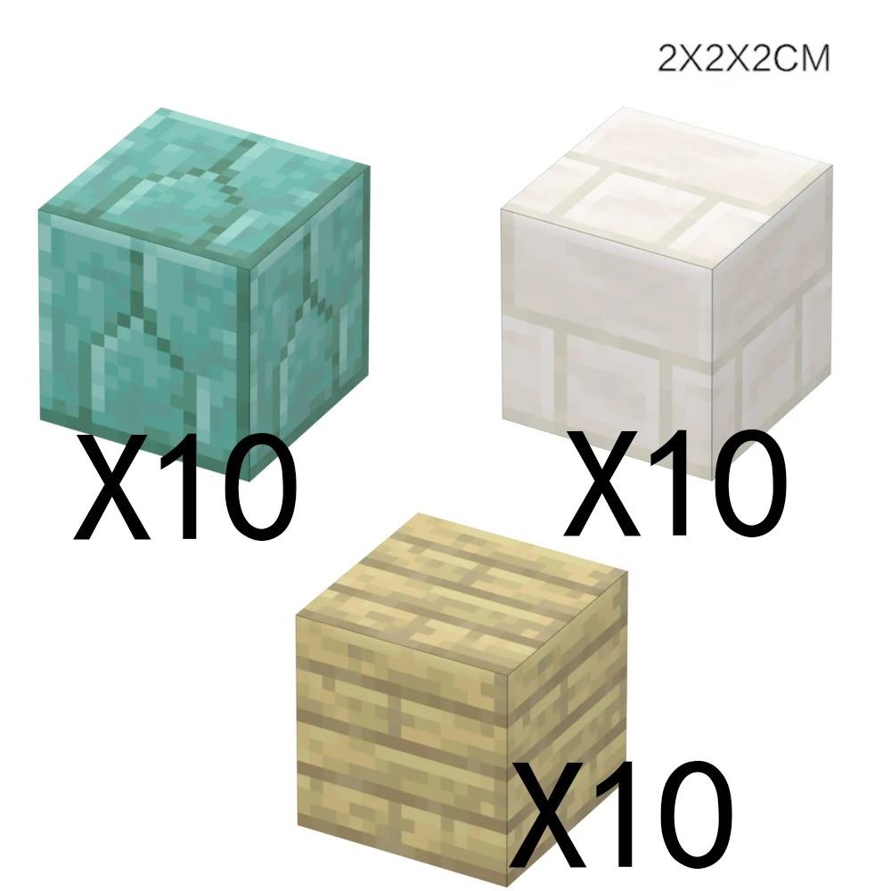 Animal Wheat Block Scene Building Mine World Magnetic Base Plate Magnetic Building Block Toys Children's Toys Gift DIY 2CM X045