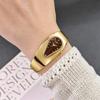 Women's Teardrop Dial Bangle Watch Rhinestone Minimalist Dress Wristwatch