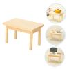 NOLITOY Mini Domek dla Lalek Drewniany Stół Model Mebli Mini Biurko Figurka Dom Stół Figurka Meble Drewniany Model Drewniany Mini