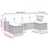 VidaXL Garden Lounge Set 6 Pcs with Grey Cushions Wicker 3325946