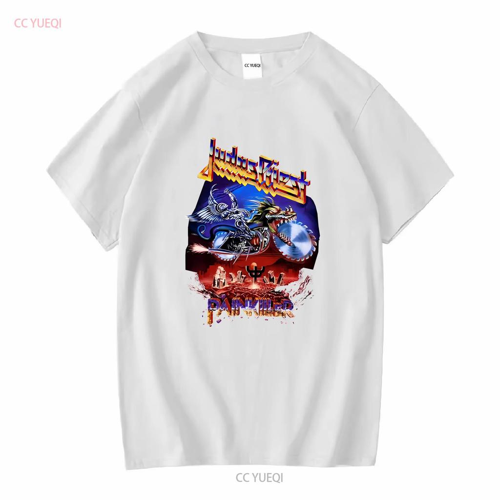 1990 Judas Priest Painkiller T-Shirt Heavy Metal Band Doppelseitig S 5XL lange oder kurze Ärmel Vintage Gewaschen Designer Kleidung
