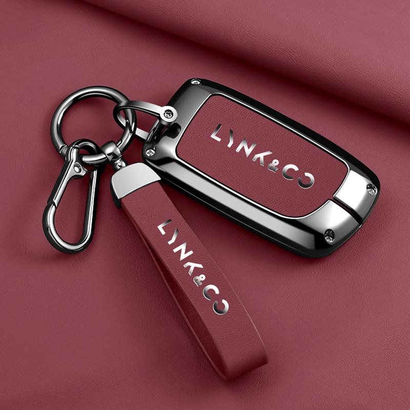 Zinc Alloy Leather Car Key Case for LYNK&CO 900 LYNKCO Ultra LYNK CO 2025 Remote Cover Shell Holder Fob Accessories