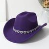 Love jazz top hat high quality woolen western cowboy hat summer men and women holiday party bride