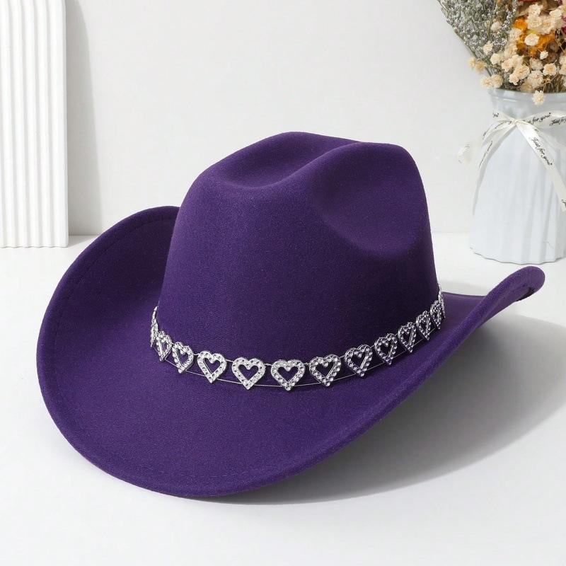 Love jazz top hat high quality woolen western cowboy hat summer men and women holiday party bride