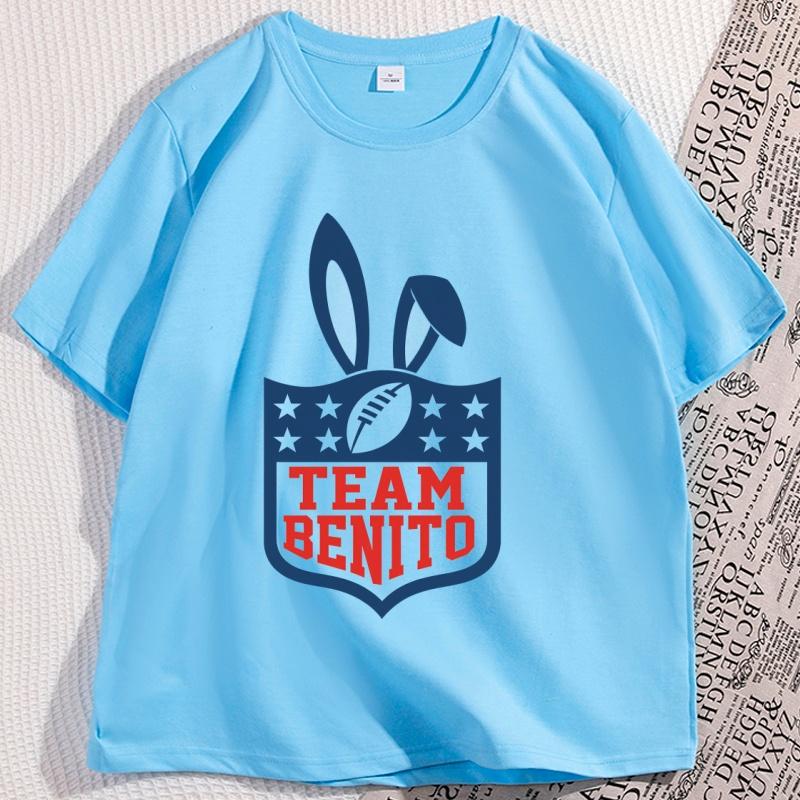 

Team Benito TShirt 2026 Super Football T Shirt Bad Game Day Bunny Tshirt Casual Short Sleeve Round Neck Tees Streetwear 4XL