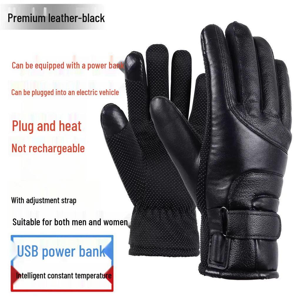 USB Rechargeable Heated Touchscreen Cycling Gloves for Men and Women