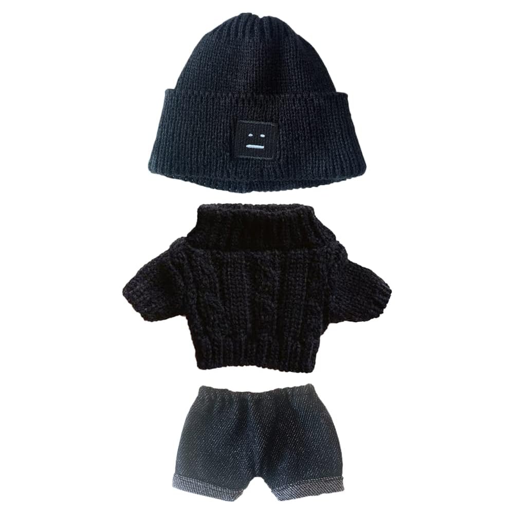 

niannyyhouse Doll Clothing Set 20cm Outfit with Hat Sweater Shorts Plush Toy Cotton Baby Doll Clothes