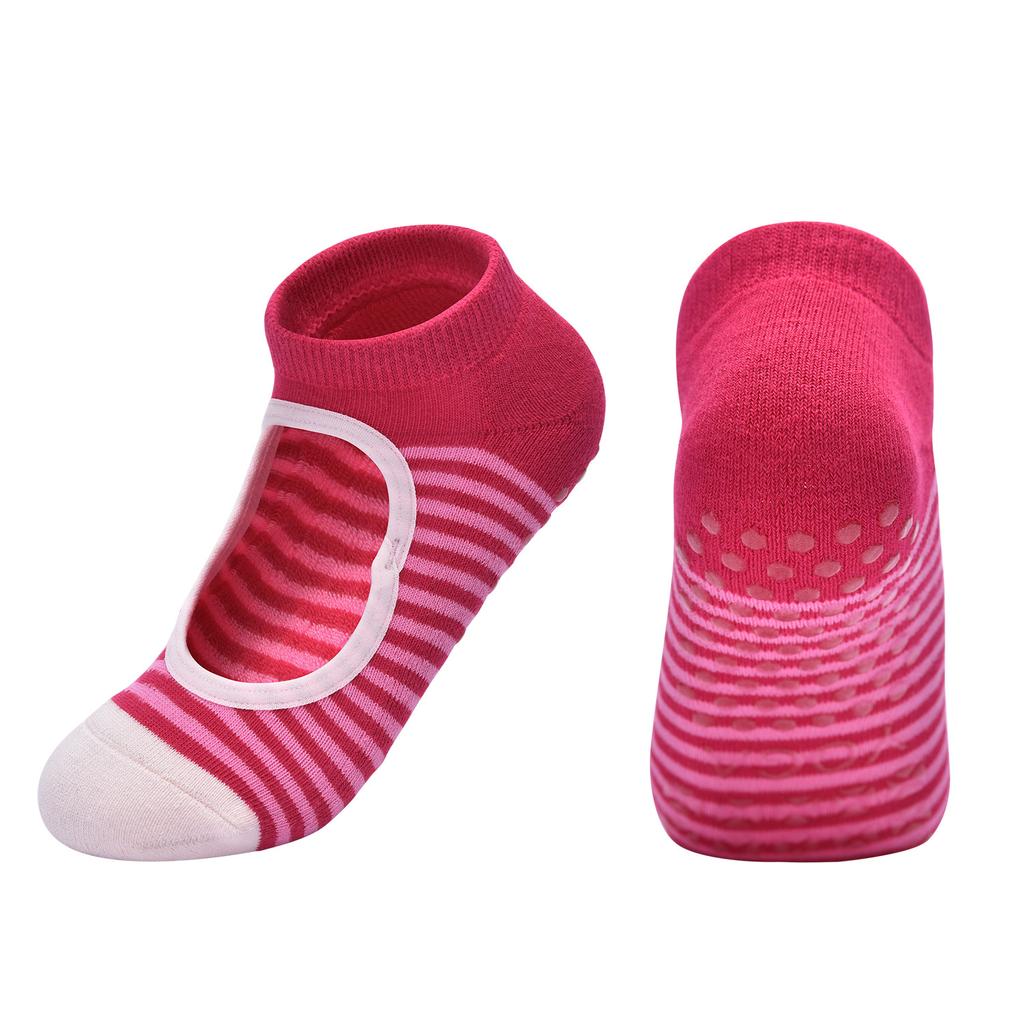 Women Backless Pilates Socks Towel Bottom Breathable   Yoga Socks Cotton Ballet Dance Sports Socks for 