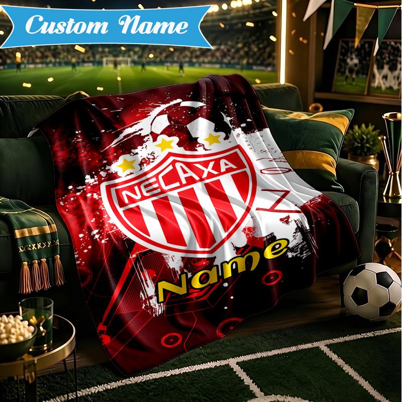 Custom Name NECAXA Team Crest Design Blanket Lightweight Ideal Bedding Blanket Perfect for Travel, Camping, Living Rooms, Sofas, Christmas gift