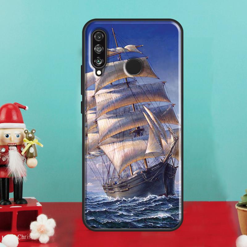 

Sailing Pirate Ship Boat For Huawei Nova Y70 Y90 Y60 Y72 Y61 Y91 12s 12i 11i 7i 8i 9 10 SE P60 Pro P30 P40 Lite Case Nova 9 SE
