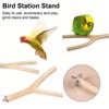 Parrot Perch Stand Y-Shaped Wood Birds Cage Parakeets Cockatiels Conures Macaws Finches Lovebirds Paw Grinding Climbing Standing Branch Pet Supplies