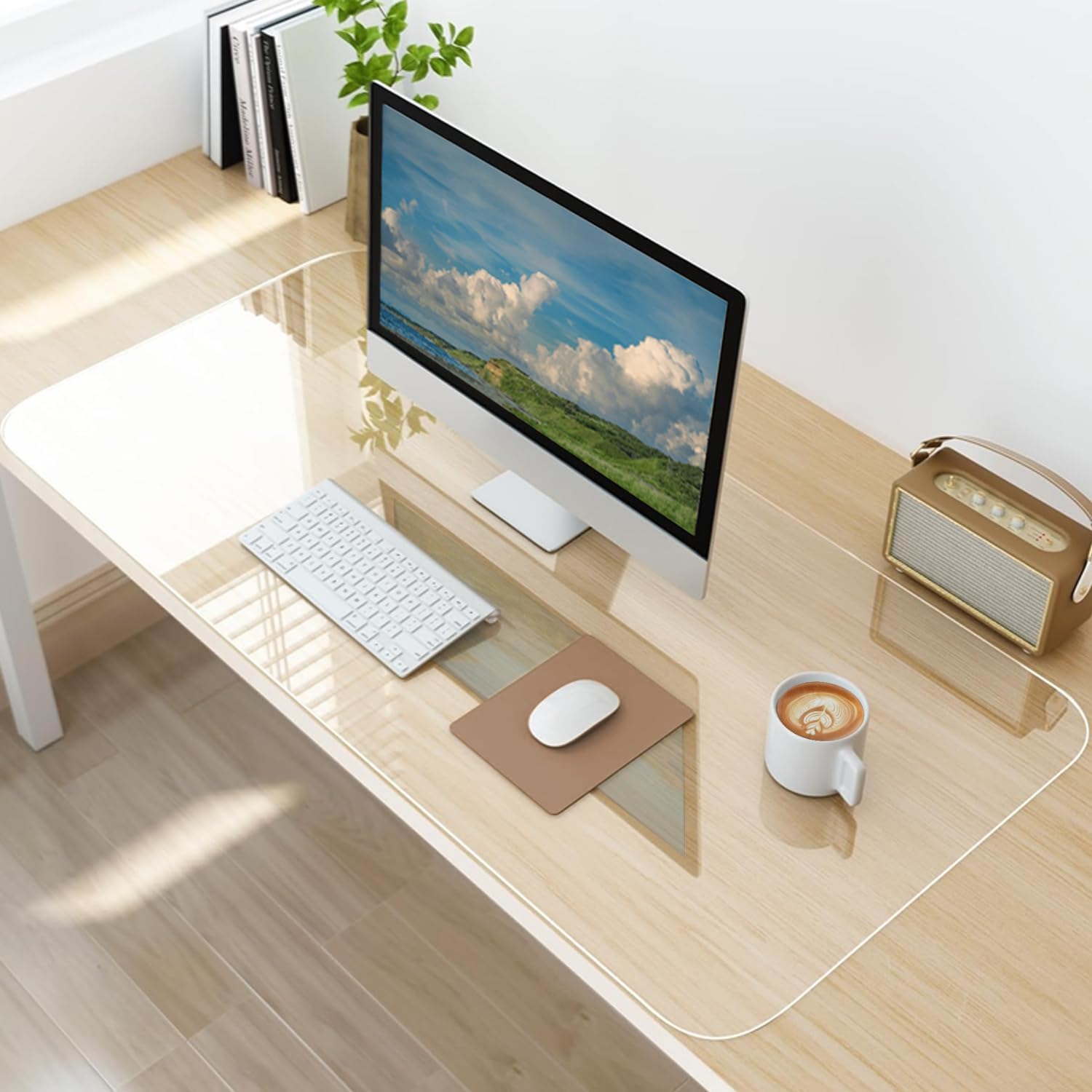 Clear Desk Mat, Non-Slip PVC Clear