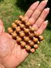 11 mm round 30"+ Indian Origin Wood 54+1 Guru Bead Japa Mala, Jaap Rosary, Yoga Prayer Healing Meditation, Kadamb Wood, Wooden Mala