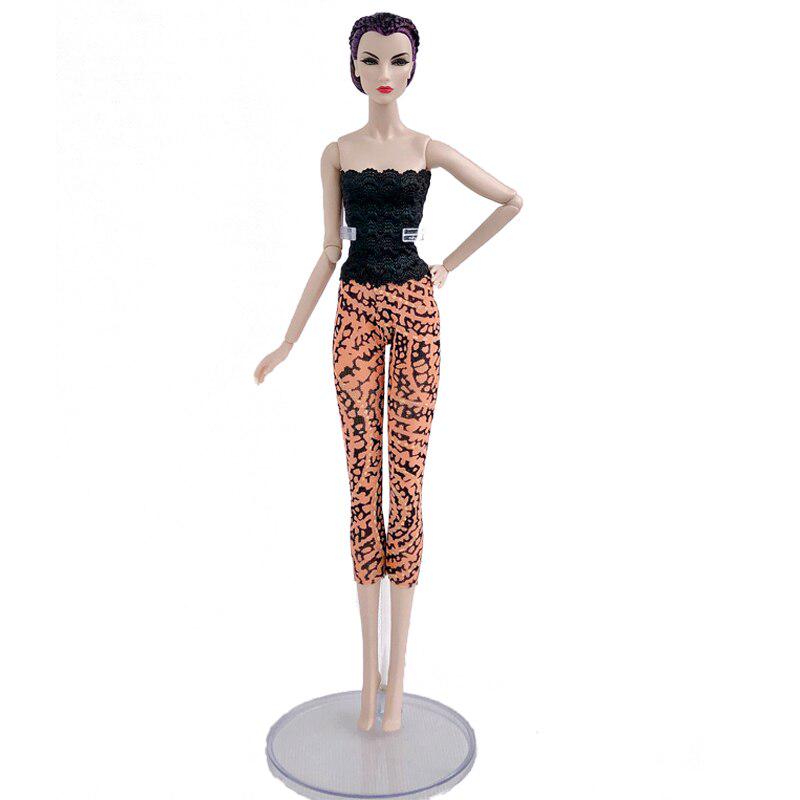 3 seturi/lot haine colorate pentru păpuși pentru ținute pentru păpuși Barbie Top din dantelă și pantaloni scurți Jambiere pentru păpuși Barbie 1/6 Accesorii pentru păpuși