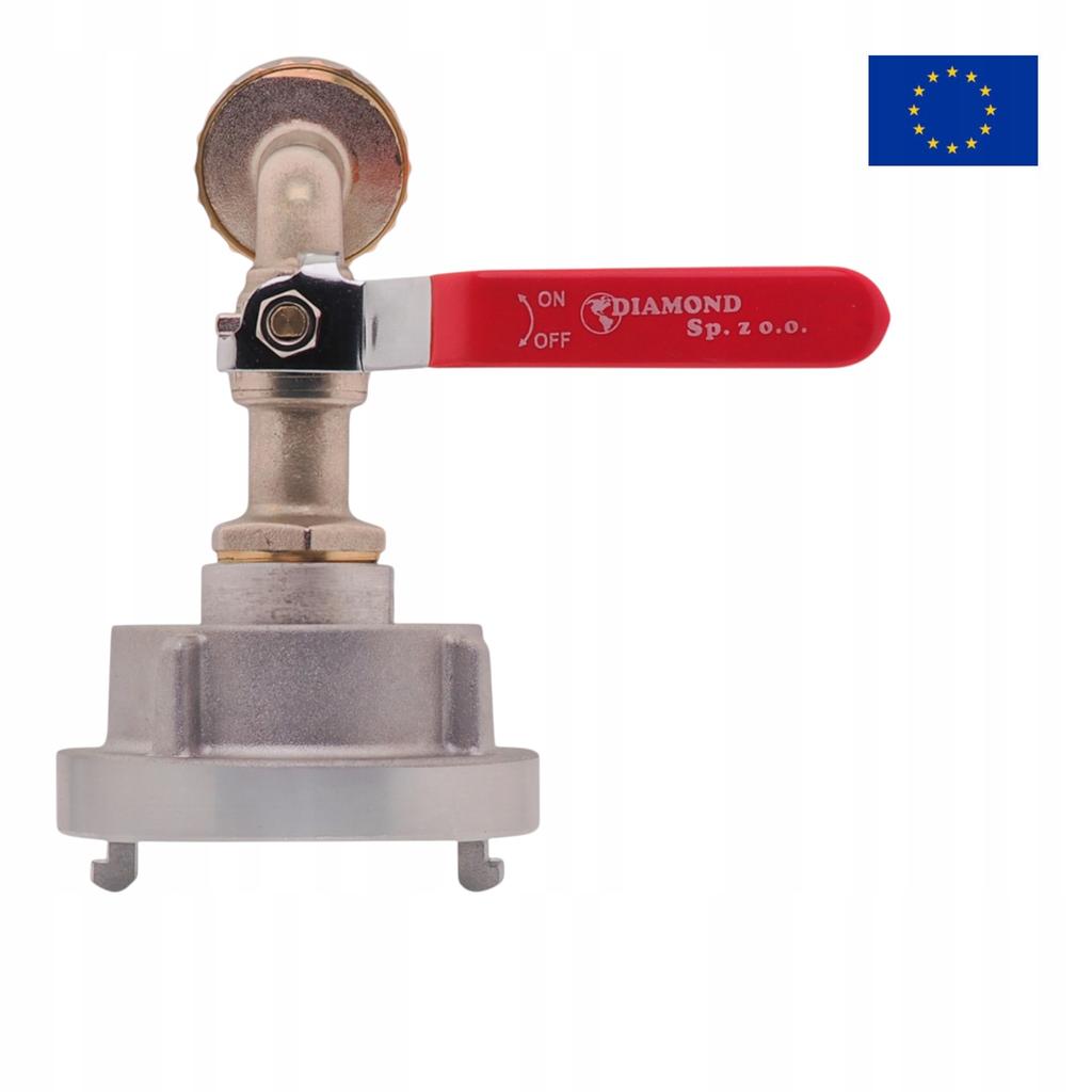 Storz C-52 Hydrant Connector + 1" Ball Valve