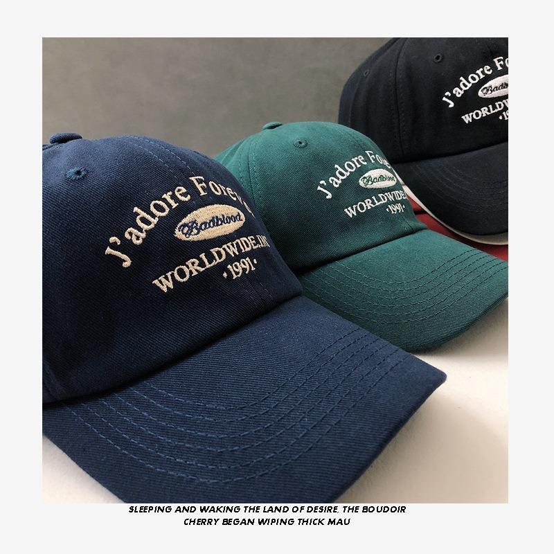 1991 Baseballkappe mit breiter Krempe Damen großer Kopfumfang zeigt ein kleines Gesicht Trend vielseitige Studentenmütze Schirmmütze Herren