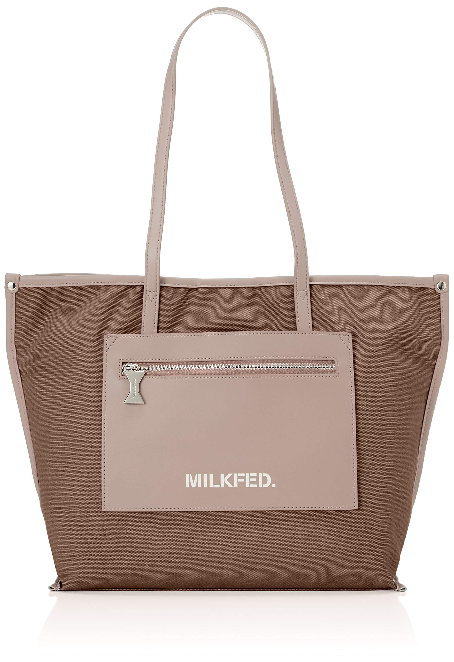 Milkfed FAUX LETHER PATCH TOTE 103203053015 Beige Tote Bag Women s бежевый