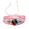 One piece Yin Yang Tai Chi rope bracelet black and white braided leather bracelet bracelet women's gift