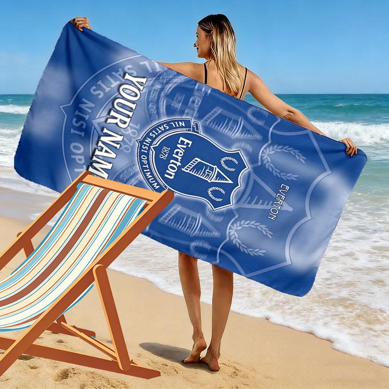 Custom Everton Print Beach Towel, Large Soft Quick Dry Towel for Beach Camping Swimming