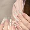 Miffy Rabbit Skin-Whitening Semi-Handmade Bowknot Press-On Nails