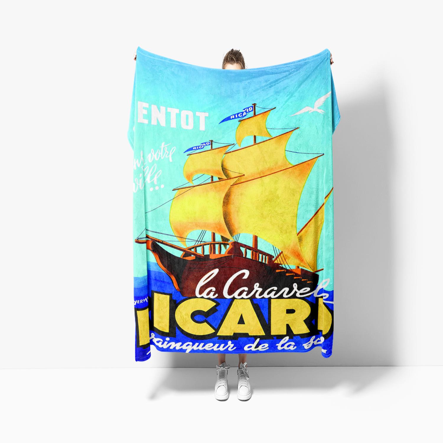 

Famous liquor Logo Printed Flannel Blanket Family Bedroom Bed Sheet Outdoor Car Travel Camping Picnic Plush Sleeping Blanket 75x100cm (30x40inch)