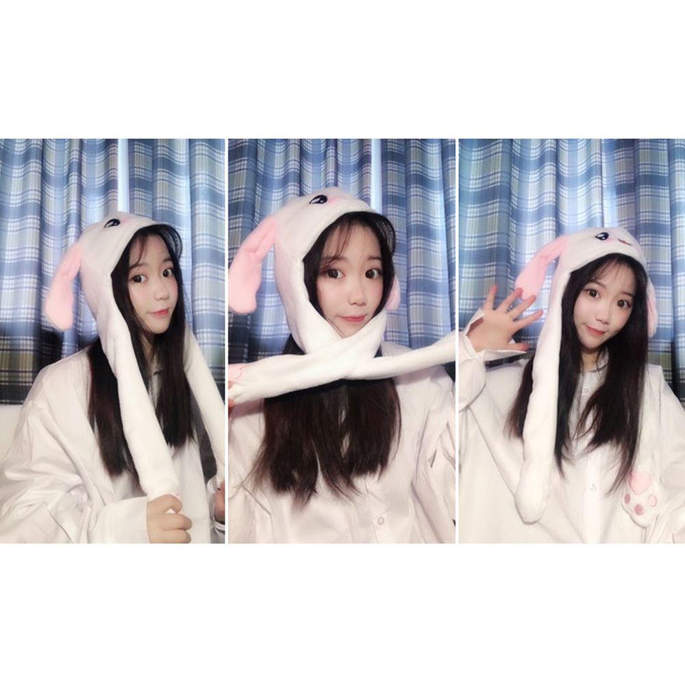 Buy Dancing Knit Cartoon Magnet Pinching Airbag Cap Plush Toy Bunny Hat ...