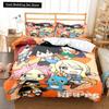 3D Anime Fairy Tail Bedding Set Bed Three-piece Set Duvet Cover Single Double Bed Queen Size Duvet Cover Set Adult Kid's Bedroom