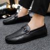 Zacht Leer Formele Kleding Voor Werk Lage Top Ademend Mode Slijtvast Trend Spirit Man Liefde Doudou Schoenen Zijn Licht Met Eén Pedaal