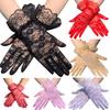1 pair of transparent short retro hollow finger gloves clothing accessories sexy lace gloves