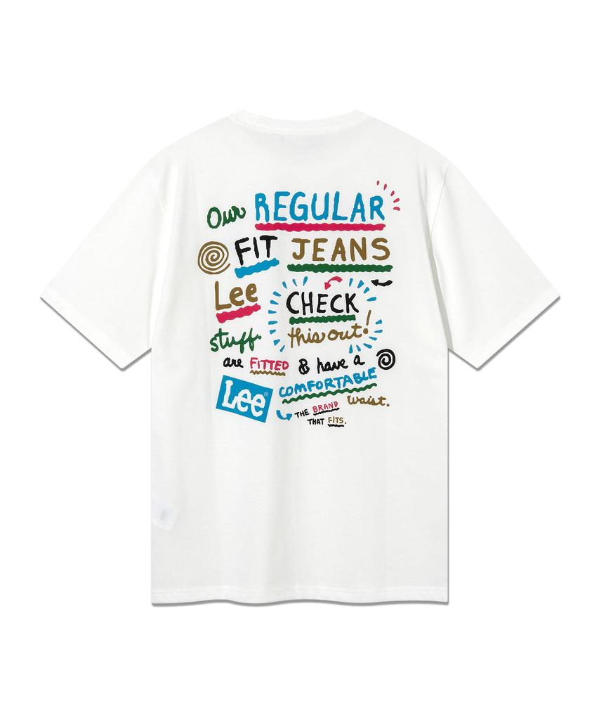 LEE Drawing Graphic Short Sleeve T-Shirt White
