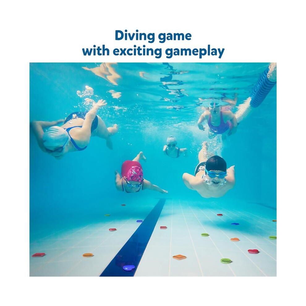 Jouets de Piscine "Pierres Précieuses de Plongée": 64 Pierres Précieuses Colorées pour la Plongée Sous-Marine avec Sac en Filet
