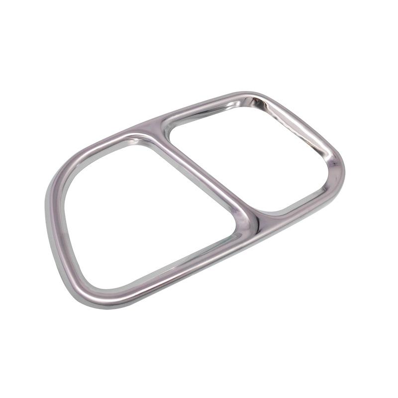 Stainless Steel Silver Exhaust Pipe Cover for 2014-2018 BMW X5 with Four-Outlets.