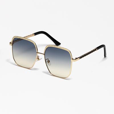 Large Frame Glasses Plain Sunglasses Women Ins Metal Square Sunglasses Men'S Glasses