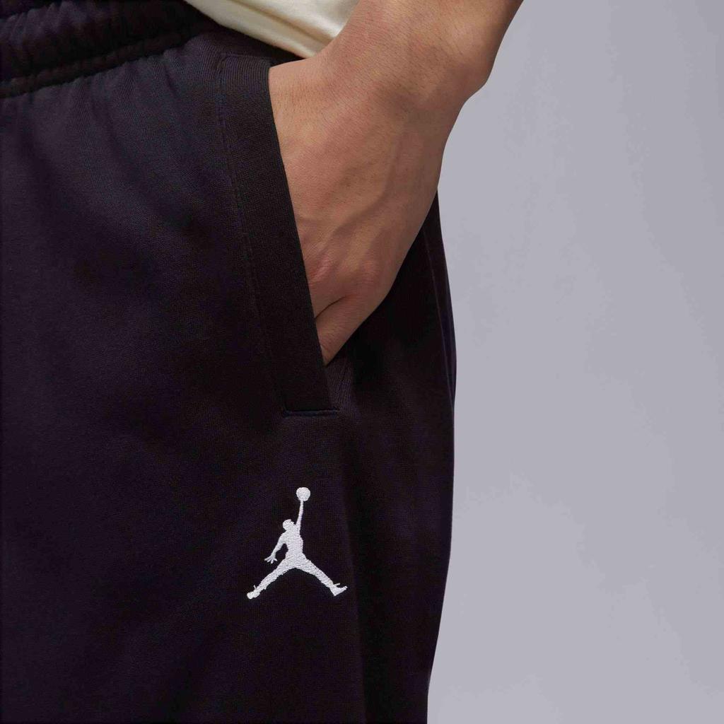 Jordan Flight MVP Solid Color Lace-Up Casual Tapered Baseball Style Knit Sports Pants Men Pants Black FN4670-010