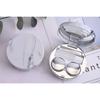 Compact Marble Pattern Contact Lens Box 5 in 1 Round Shape Contact Lens Case Portable Cute Lens Storage Box