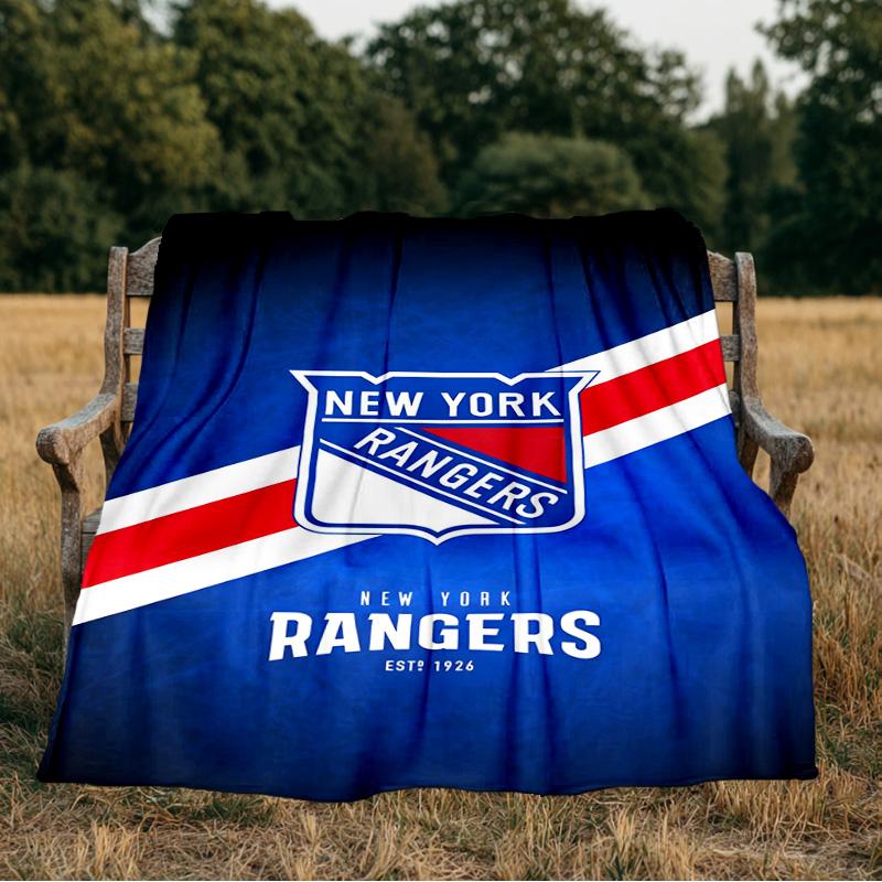New York Crest Blanket Flannel Throw for Sofa, Indoor, Camping, Living Room, Office, Chair, And Bed Soft Birthday Gift