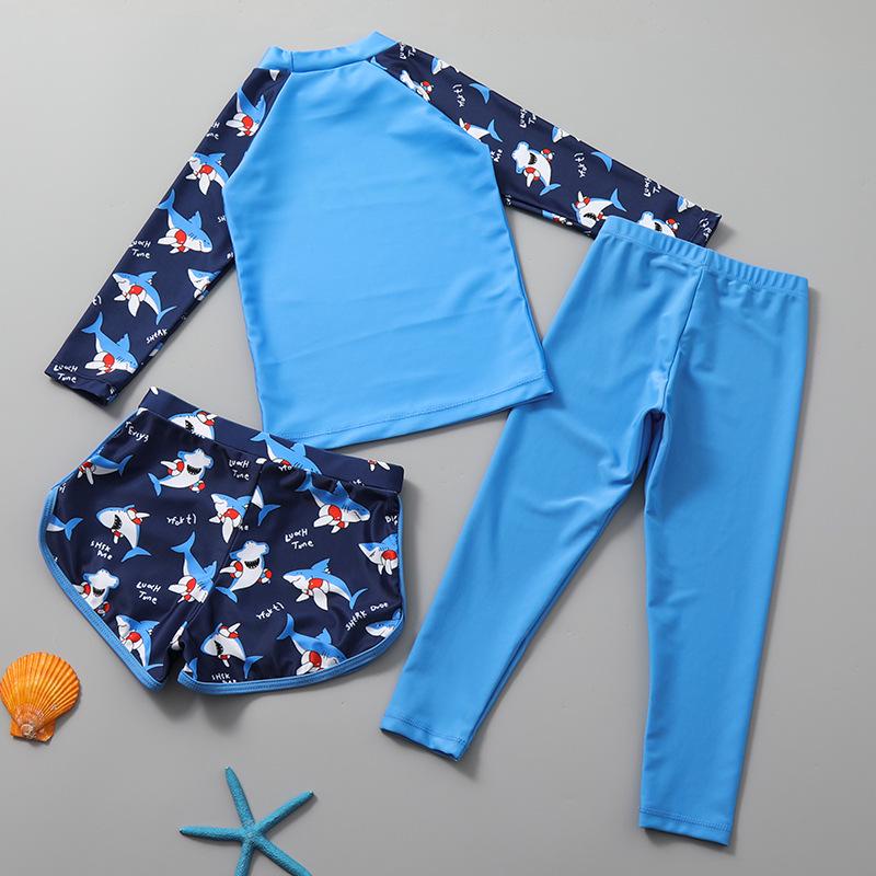 2024 Kinder Schnelltrocknender Badeanzug Set: Langärmiger Sonnenschutz, geteiltes Design für Mädchen & Jungen