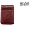 Card Holder Slim Small Wallet Faux Leather Solid Color Driver's License Credit Card Case Business Use