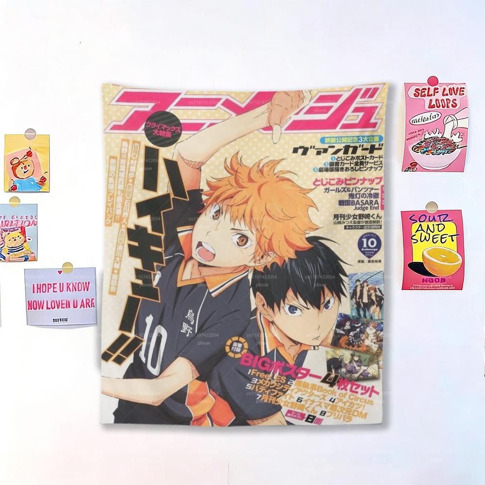 HHaikyuu Anime Volleyball Manga Wandteppich Wandbehang Kunst für Schlafzimmer Wohnzimmer Studentenwohnheim Heimdekoration