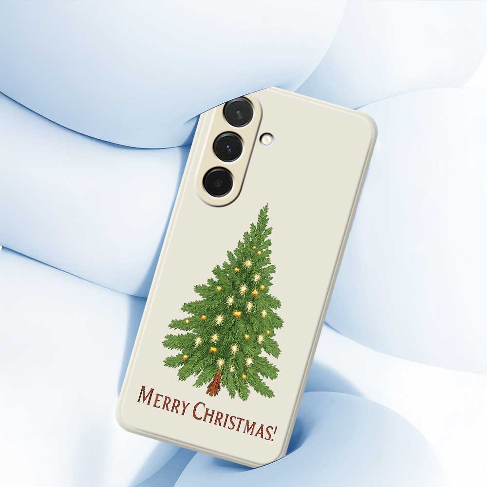 For Samsung Galaxy A36 5G Case Christmas Tree Pattern Printing Straight Edge TPU Phone Back Cover