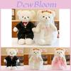 Entzückendes Plüsch-Hochzeitspaar Teddybären in eleganter Kleidung Perfekt für romantische Dekoration