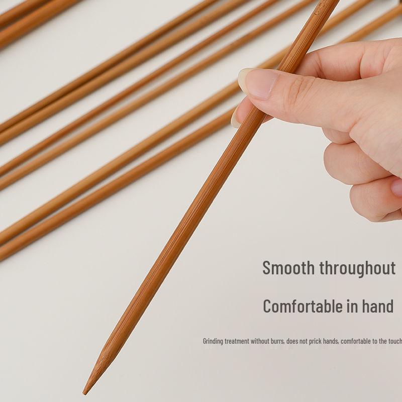 

Бамбуковые ручной работы односторонние удлиненные спицы с ограничителями для свитеров Single-point bamboo needle [36 cm long]