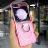 Custodia Glitter per Anello Magsafe per Samsung Galaxy Z Flip 7 6 5 4 3 flip7 ZFlip Magnetica Trasparente Antiurto