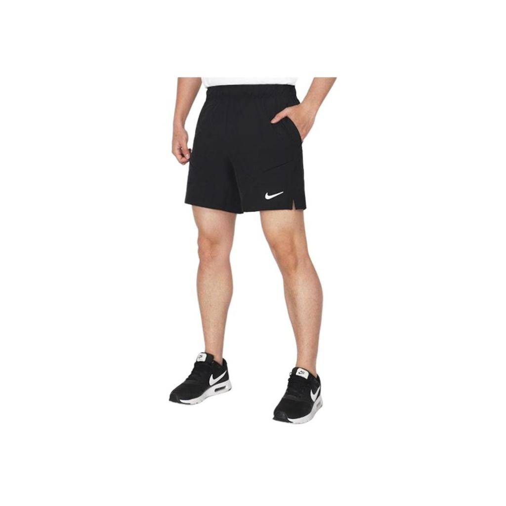 Nike Dri-FIT Solid Color Sports Drawstring Shorts Men Bottoms Black FD5337-010