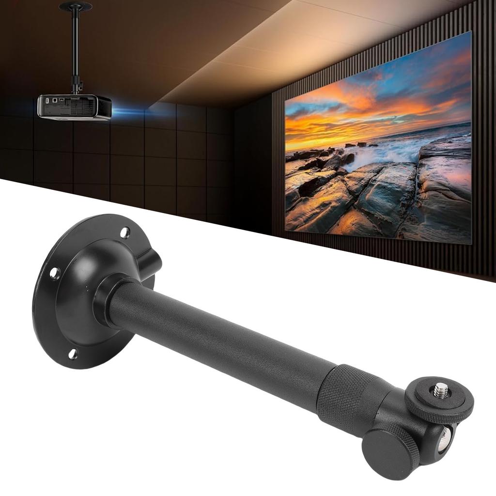 Ceiling Wall Projector Mount Fit for TMY Projectors Black 7.9 To 15.7in Length 360 Degrees Rotation 90 Degrees Tilt Projector M