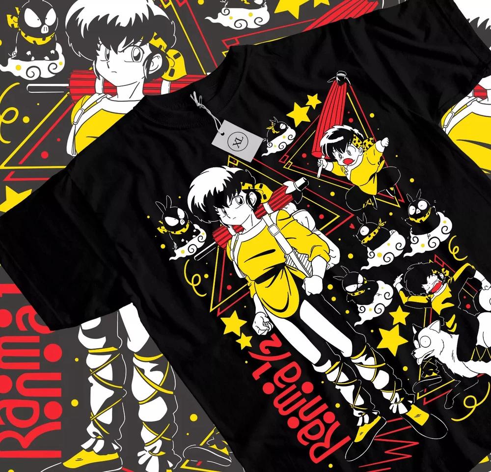Ranma 12 TShirt Shampoo Rumiko Takahashi Unisexga Anime TShirt Black S