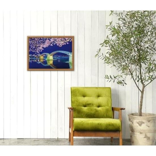 Appleone Jigsaw Puzzle 500-268 Kintai Bridge Evening Cherry Blossoms -Yamaguchi Prefecture- 500 Pieces 5338 cm Made Japan Japanese Spring