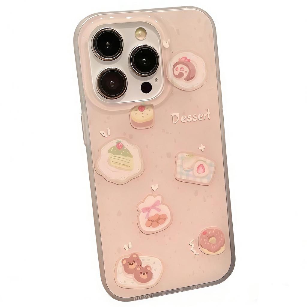 Bear Cake Phone Case for Apple 17 Pro Max & 16 Pro - Soft, Protective Design for Apple 15